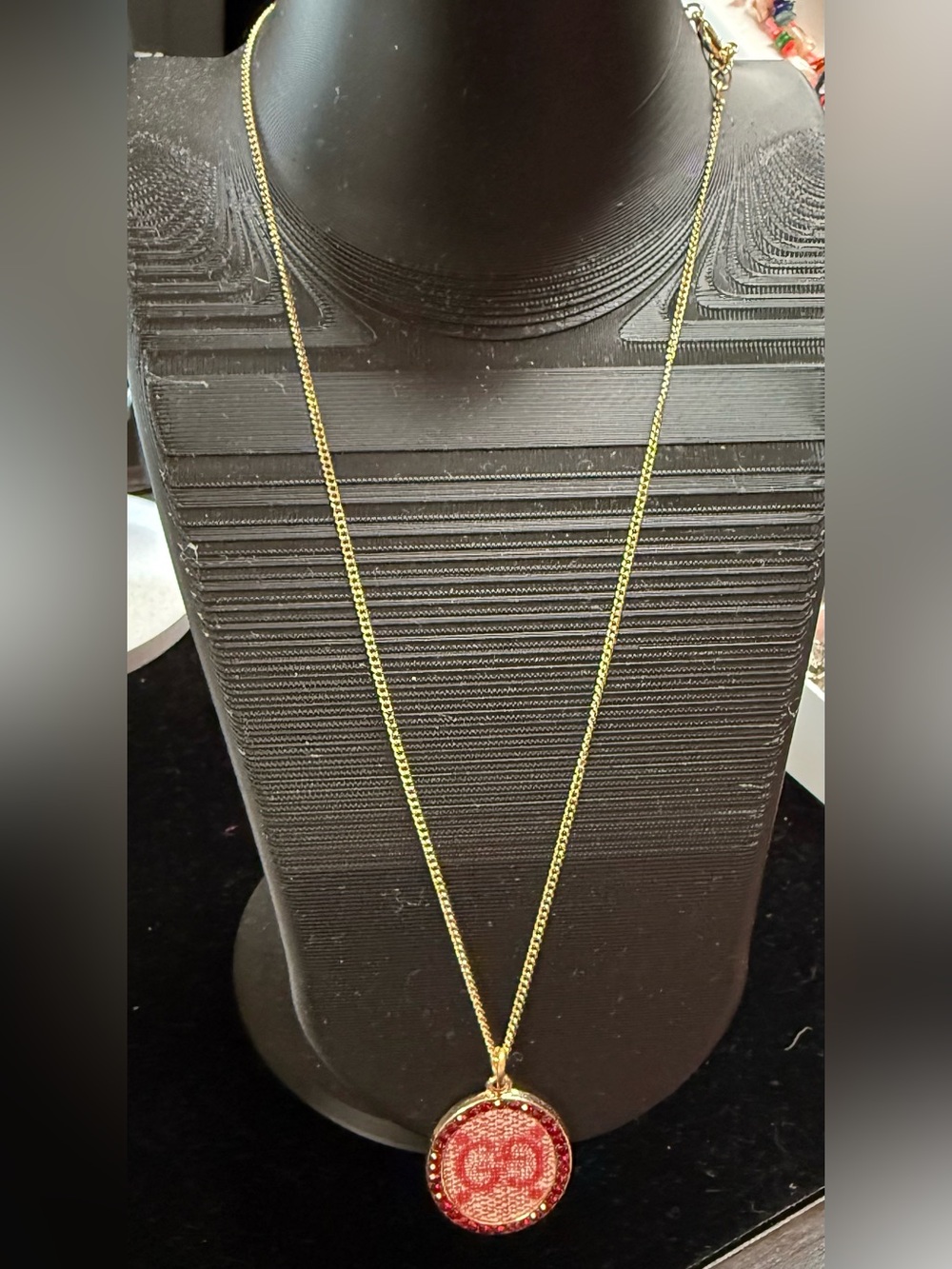 NWOT Upcycle RARE Pink Gucci Necklace!